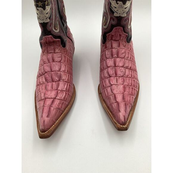 El General Kids Pink Crocodile Cowboy Boots Size 25 Casual - Picture 12 of 14